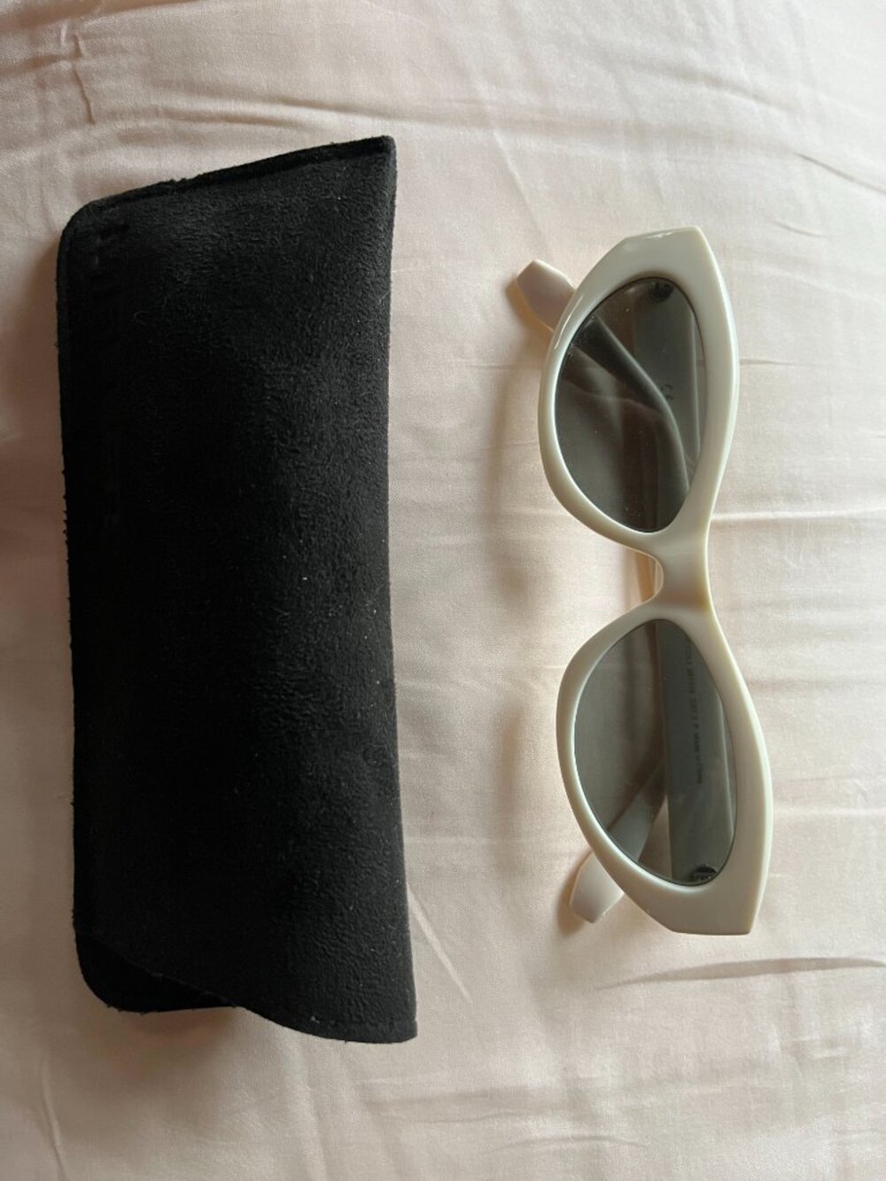 Meller Mara cat eye sunglasses white/cream